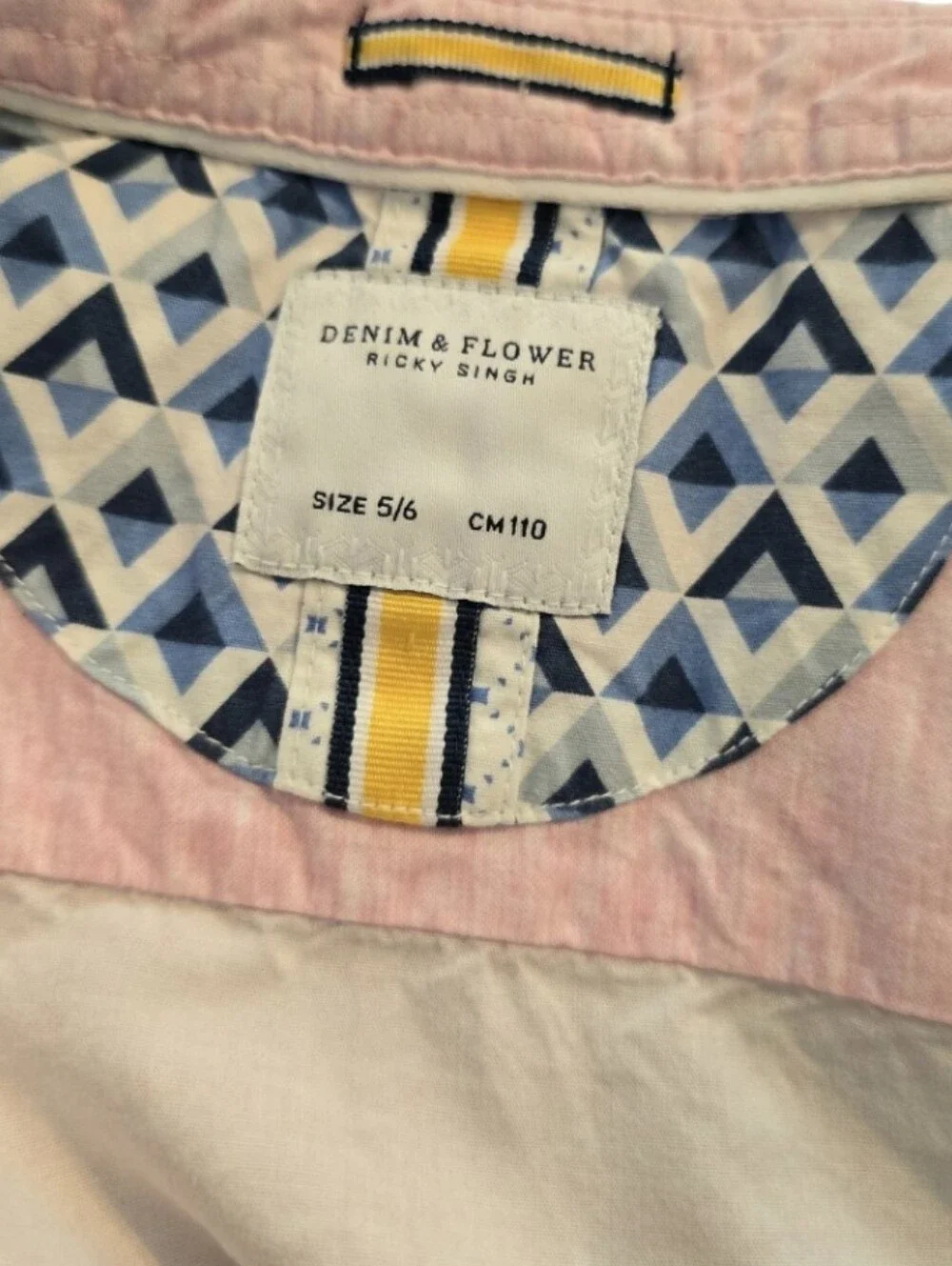 Denim & Flower Toddlers Pink Button Down Size 5/6 in EUC